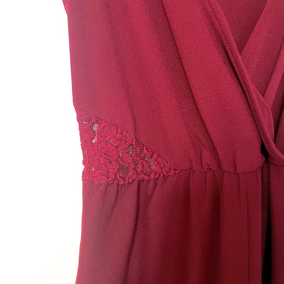 Material Girl Burgundy Jumpsuit - Picture 2 of 3